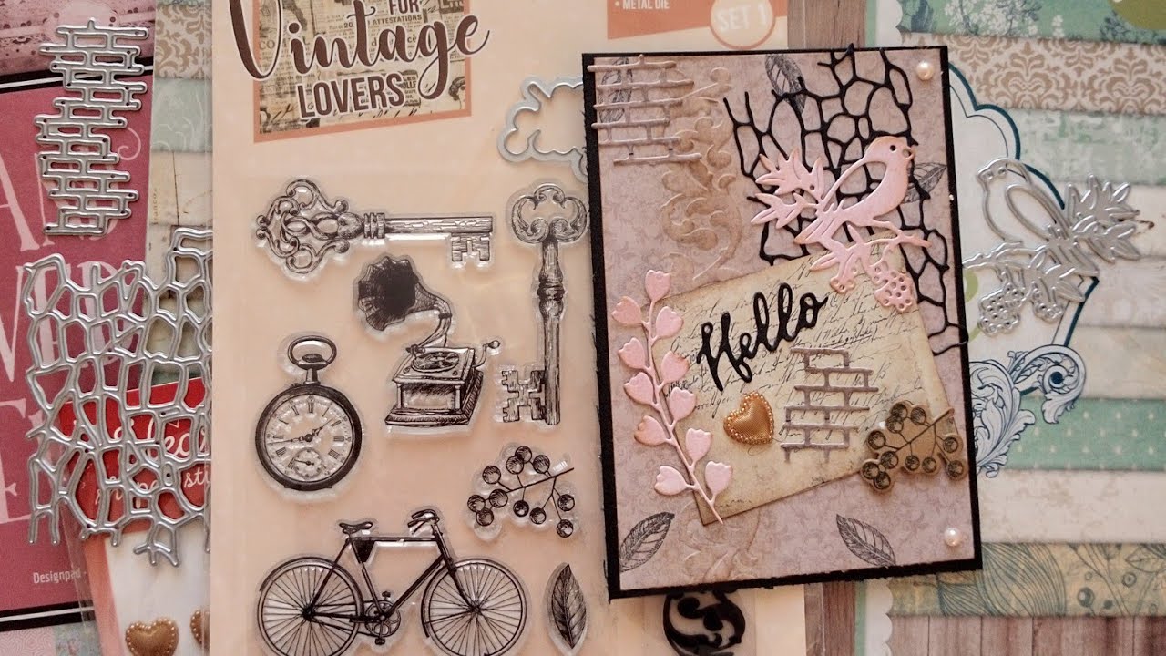 TUTO CARTE 100% ACTION TAMPONS VINTAGE #1 #scrapbookingcard