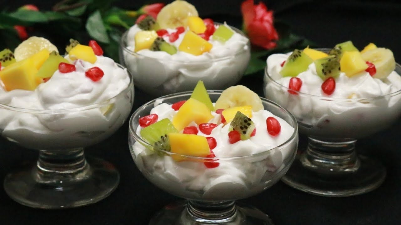 Fruit Cream | Indian Dessert Recipe | Fruit Cream Salad