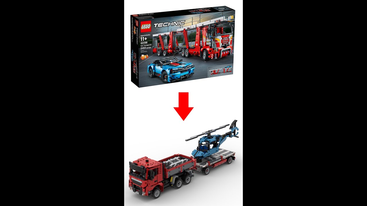 Lego Technic Man Tgx Helicopter transport - 42098 C Model