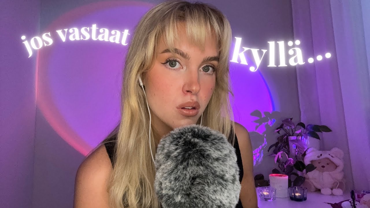 ASMR SUOMI jos vastaat kyllä, saat mennä nukkumaan 💜 | if you say yes you can go to sleep in finnish