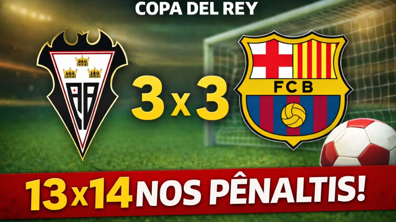 JOGAÇO! Albacete 3 x 3 Barcelona | 14x13 nos Pênaltis | Copa do Rei | EA FC 25