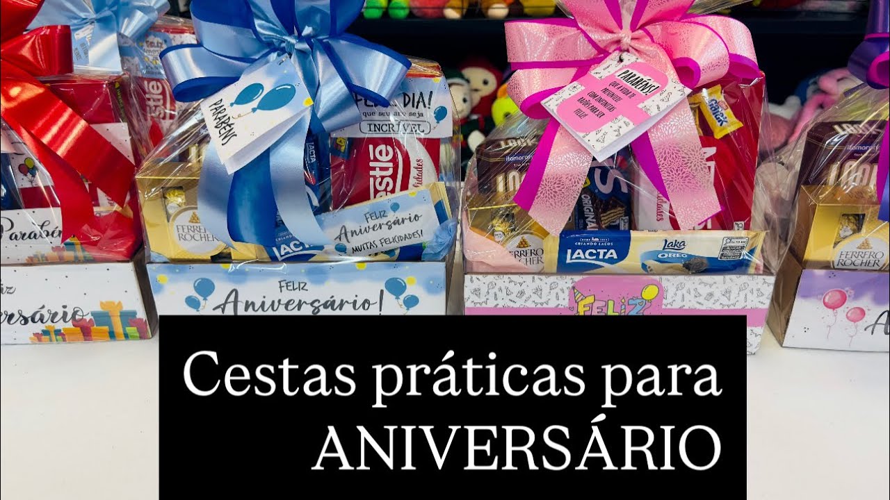Cestas lindas para o dia a dia de aniversário