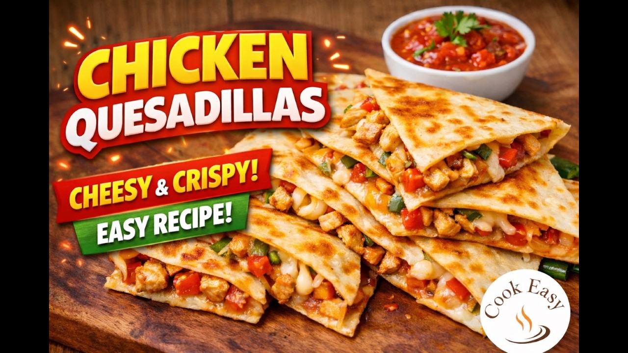 Chicken Quesadillas Recipe | Restaurant Style Cheesy Quesadilla | Quick & Easy