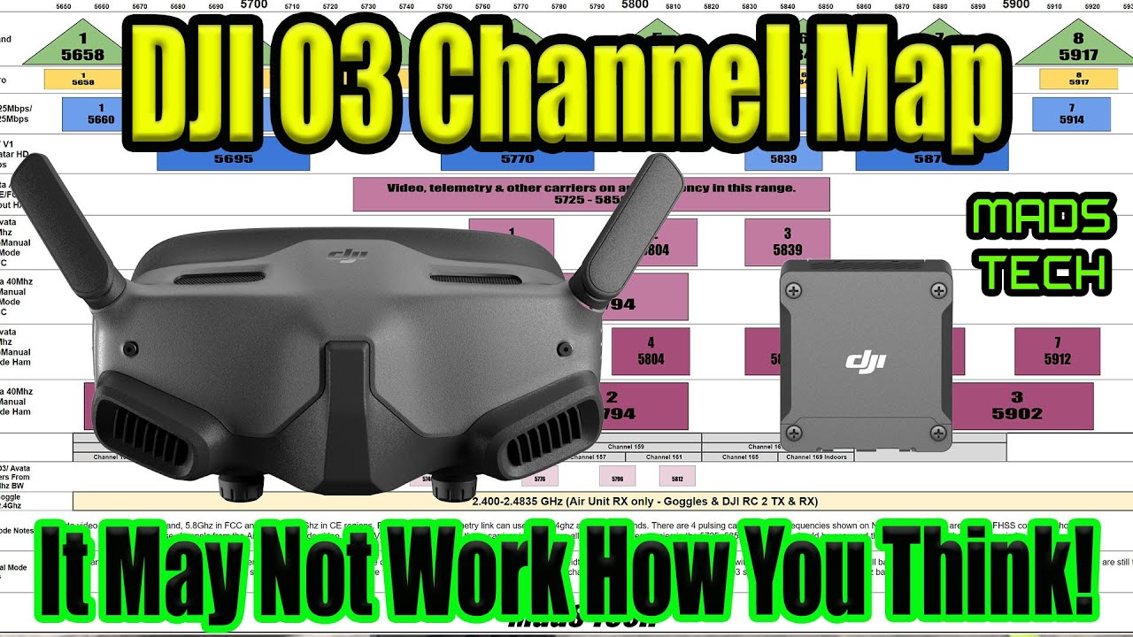 DJI O3 FPV System Channel Map  - You Need To See This!
