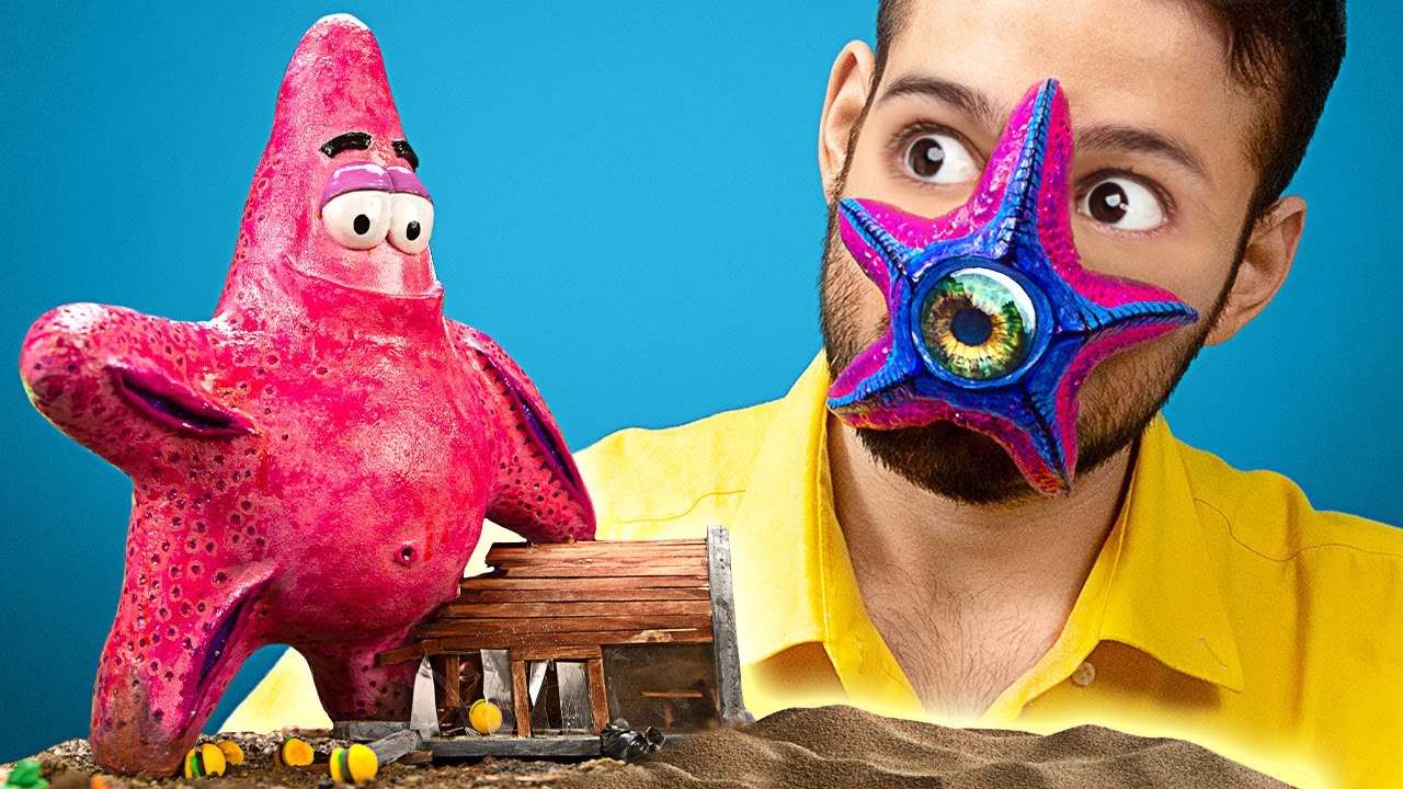 SpongeBob Squad Vs. Giant Patrick! - How to Make a Unique Diorama!