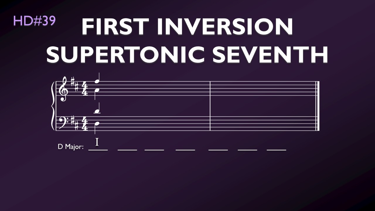 Harmonic Dictation #39 – First Inversion Supertonic Seventh Chord (Major)