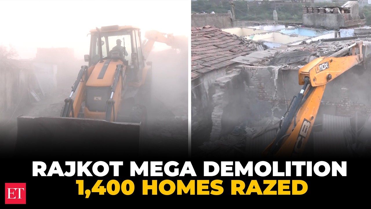 Rajkot launches mega drive to clear 1,400 illegal homes along Aji river