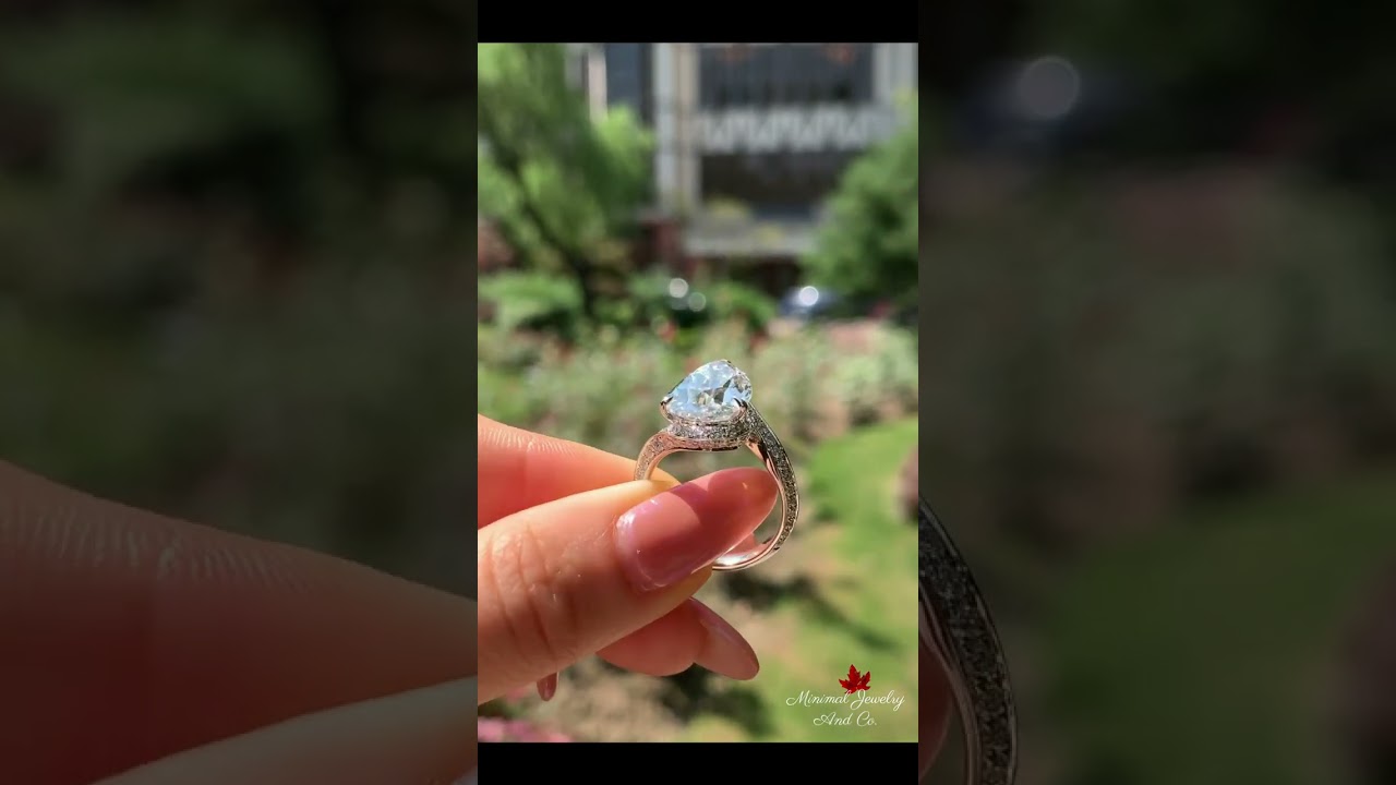 Showstopper Sparkler: A 6 CT Pear Cut Moissanite Engagement Ring for the Ultimate Expression of Love