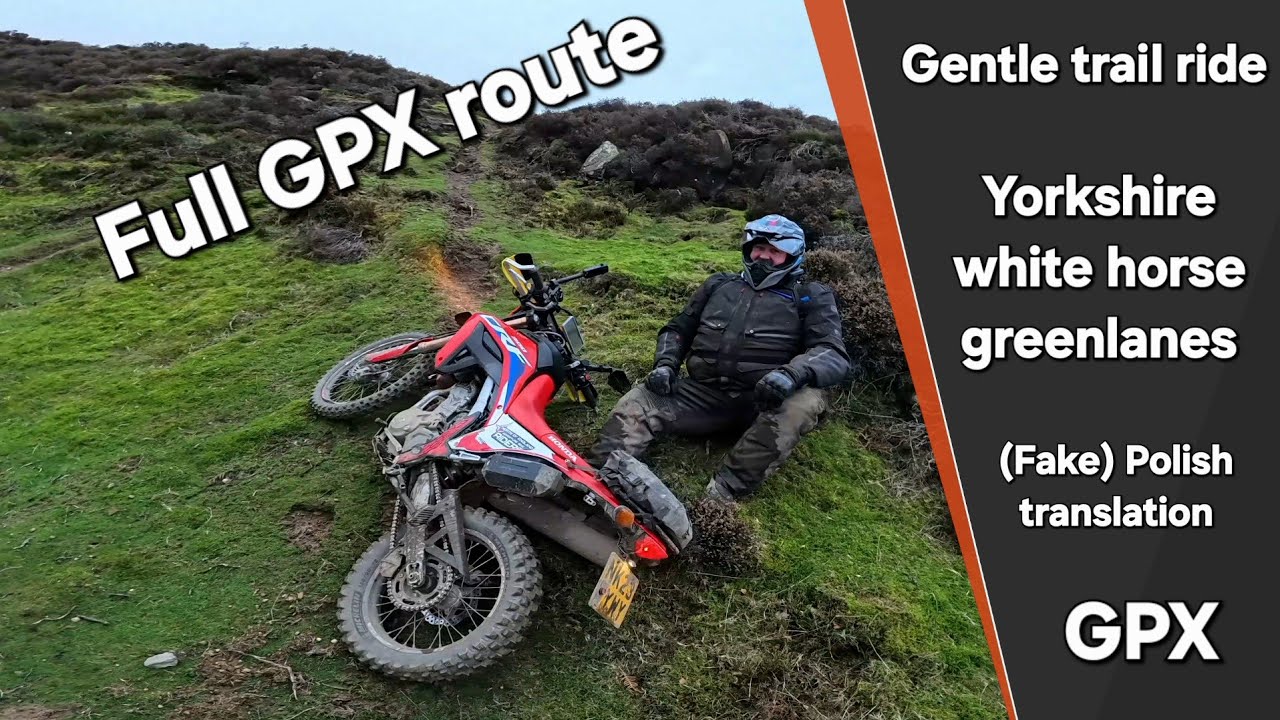 Йоркширская белая лошадь, Гринлейнс, декабрь, включая маршрут GPX