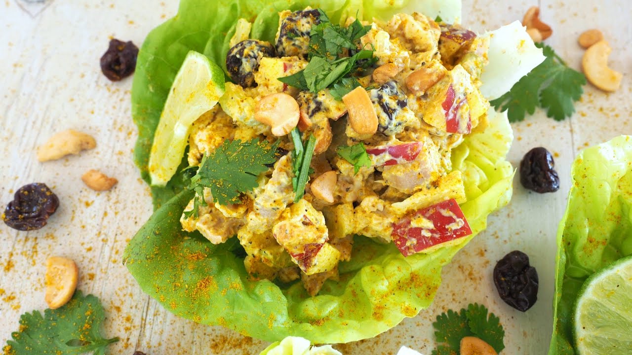Lunch Recipe: Curried Chicken Salad Lettuce Wraps by Everyday Gourmet with Blakely