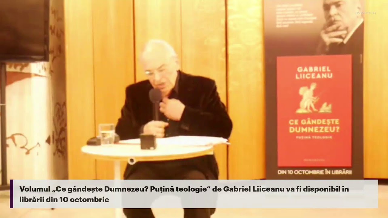 Gabriel Liiceanu, lectură în avanpremieră din „Ce gândește Dumnezeu? Puțină teologie“