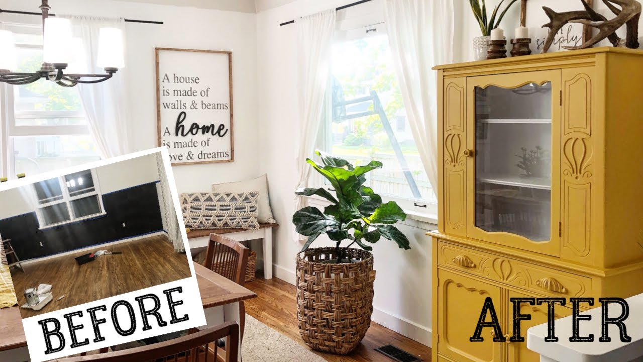 ЭКСТРЕМАЛЬНОЕ преображение столовой (до и после) Мое любимое преображение комнаты на данный момент!!