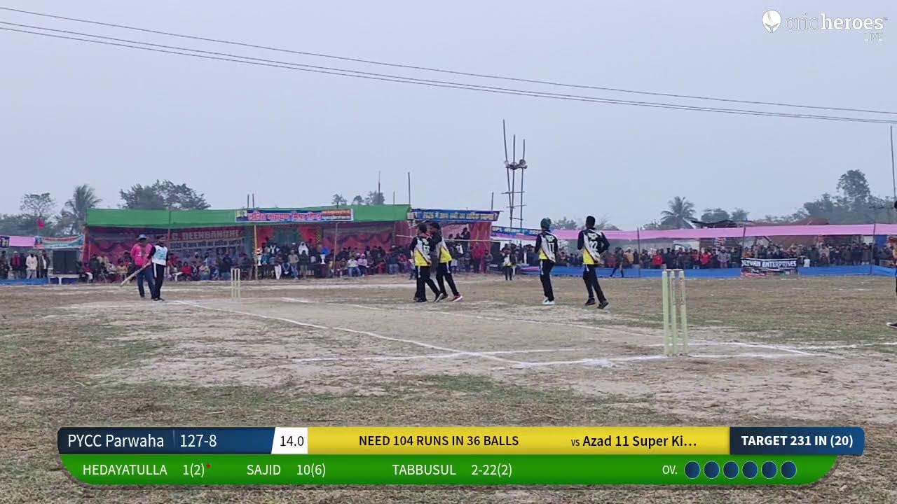 Azad 11 Super Kings vs PYCC Parwaha live cricket match | D.P.L Deenbandhi Primer League  live - M.Y