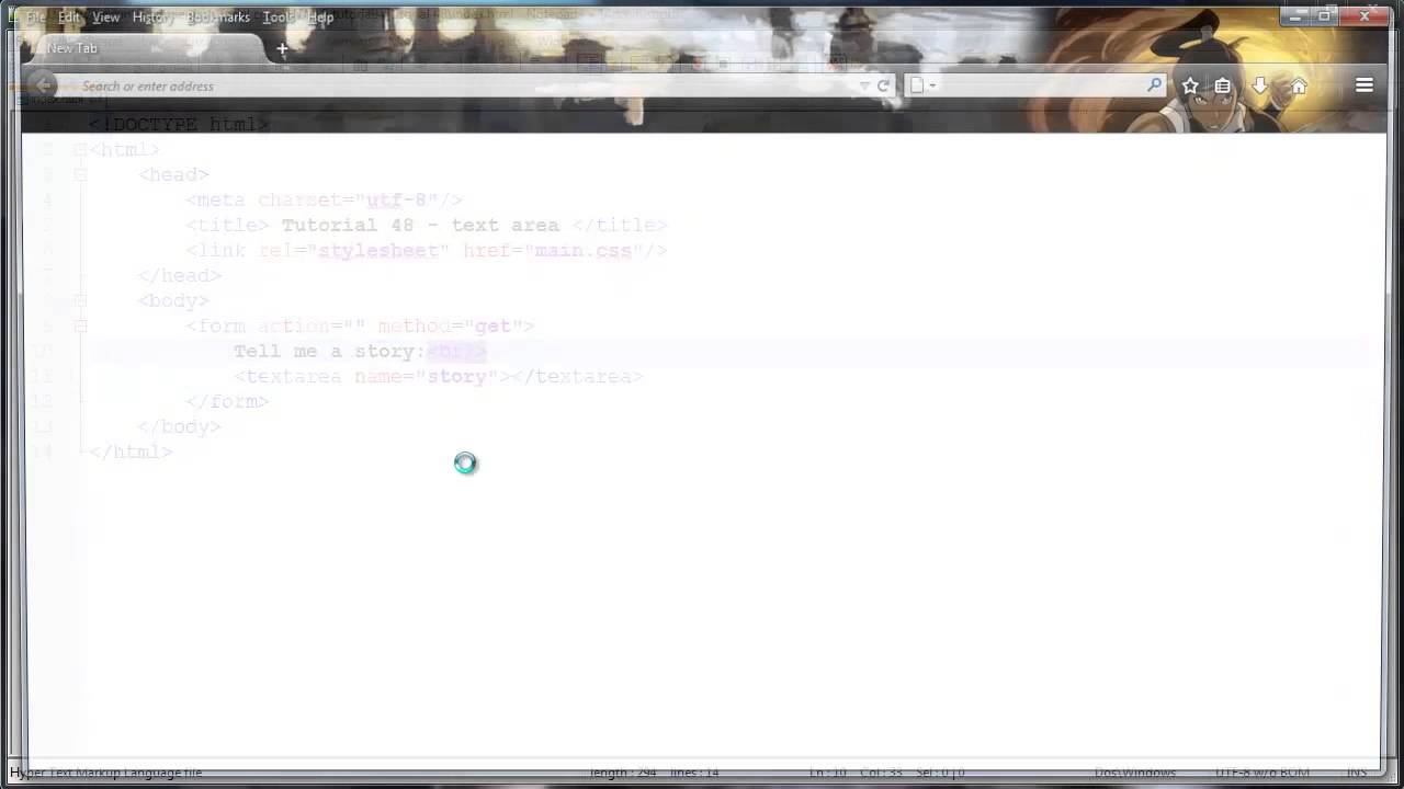 HTML5 and CSS3 beginners tutorial 48 - textarea