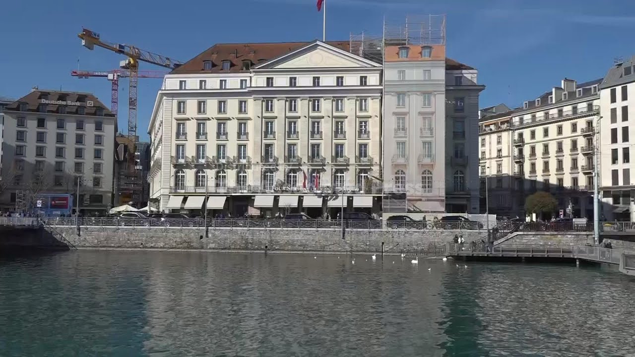 Exteriors of Geneva hotel where Ukraine and US envoys are holding talks