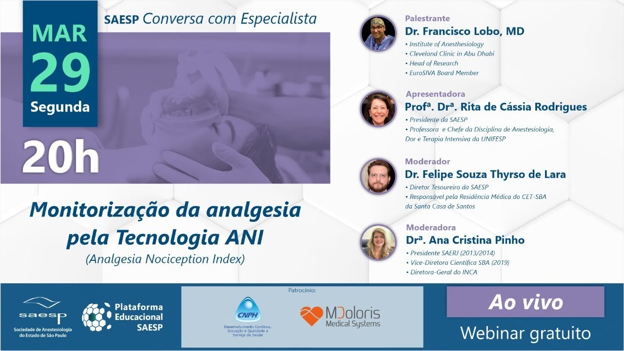 Monitorização da analgesia pela tecnologia ANI (Analgesia Nociception Index)