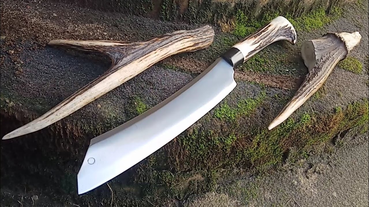 tutorial membuat CLEAVER dari PER WILIS dengan handel tanduk rusa