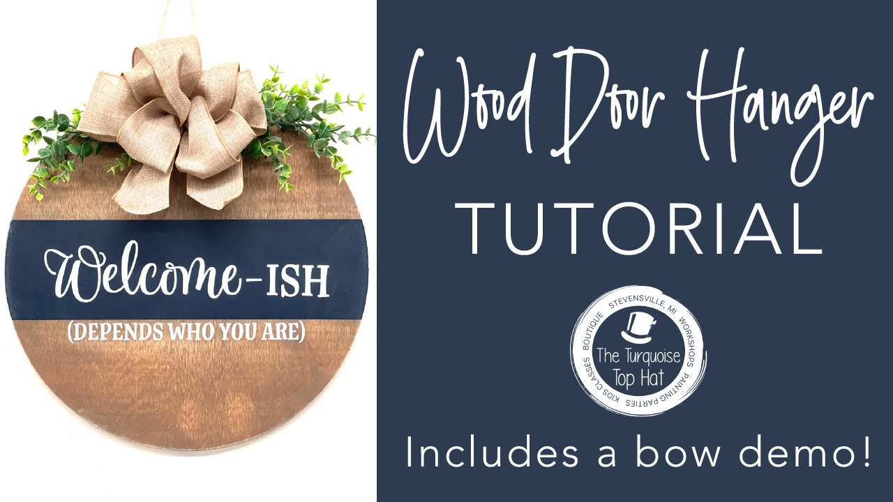 DIY Wood Round Door Hanger Tutorial