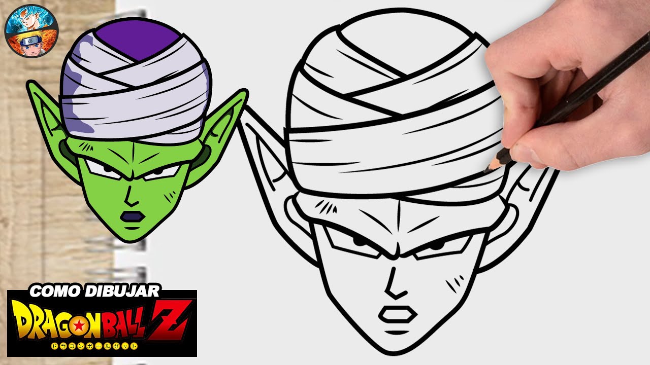 COMO DIBUJAR A PICCOLO ( Picoro ) PASO A PASO ( Dragon Ball Z ) dibujos - how to draw piccolo