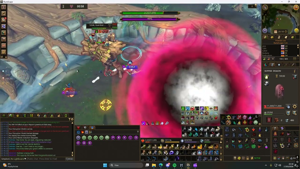 Melee/Range Solak GM timer 2.31,2