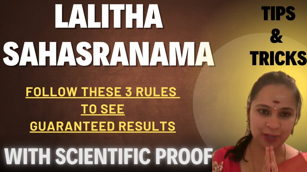 Lalitha Sahasranama Tricks | Scientific Research | inner journey with lakshmmi