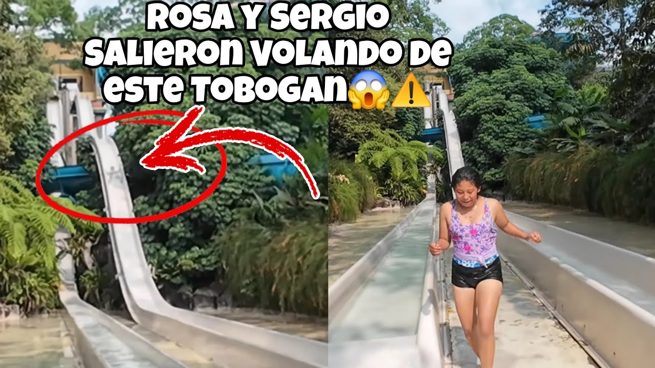 🚨Santo Dios😱ROSA Y SERGIO Casi Sale VOLANDO De Este Tobogan PELIGROSO⚠️Rosa Quedo en SHOCK