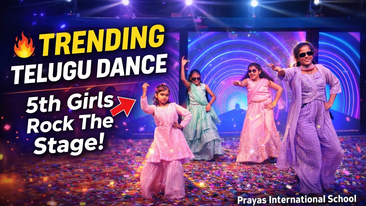 Class 5 Girls Telugu Mix Dance Performance | Annual Festival  2026 | Prayas International School