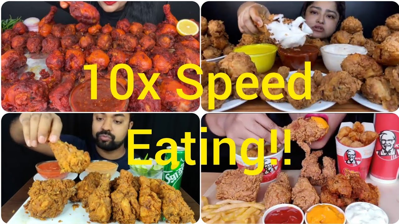 ASMR: LOT'S OF CHICKEN DRUMSTICKS EATING 🤤 ASMR VIDEO 📸.. #10xspeedeating #streetfoodchallenge 