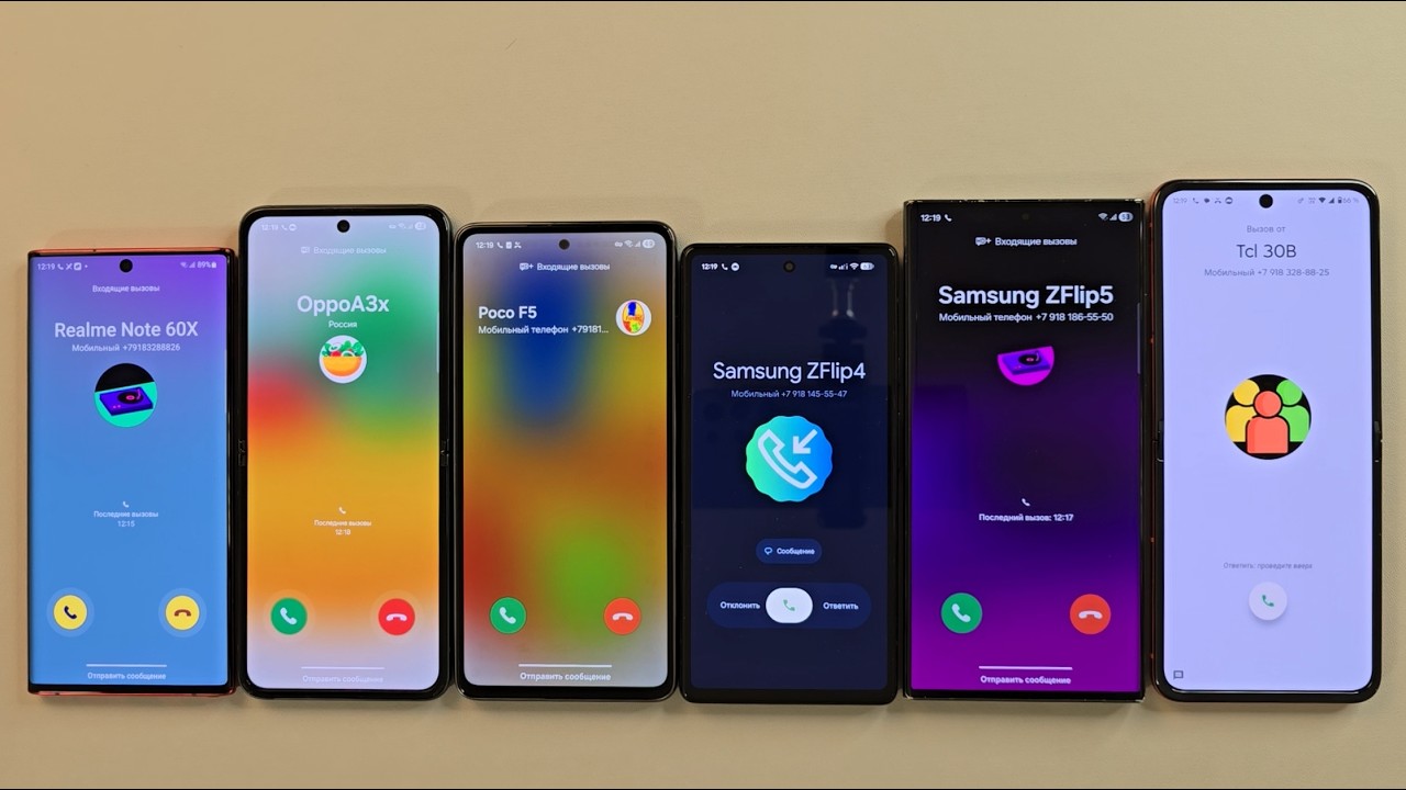 Guess Who Incoming call Samsung Flip3 Samsung A53 Pixel Google 6A Samsung S23 Motorolla Razr50U