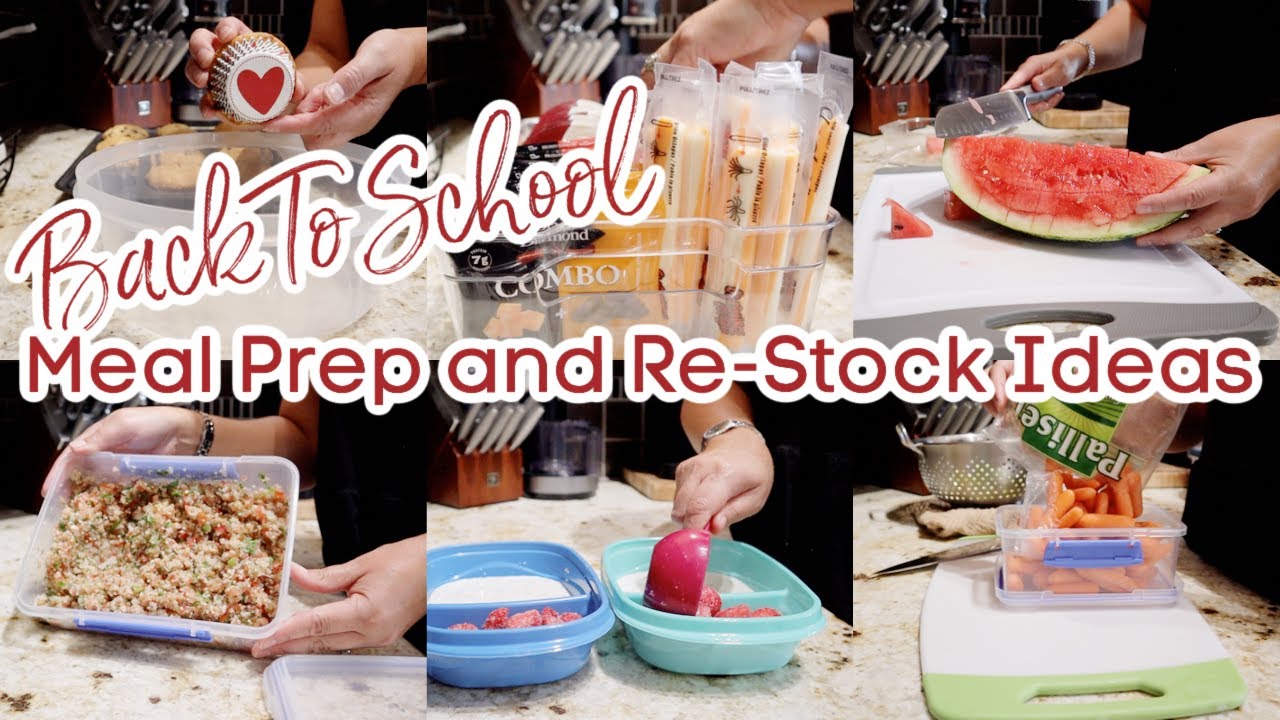 Back To School Weekly Meal Prep With Me | Kitchen Re-Stock and Easy Snack & Meal Ideas