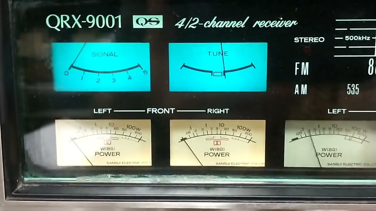 Servicing a 1978 Sansui QRX-9001 Quadraphonic receiver. part 2/3 - sound, meters, and decoders.