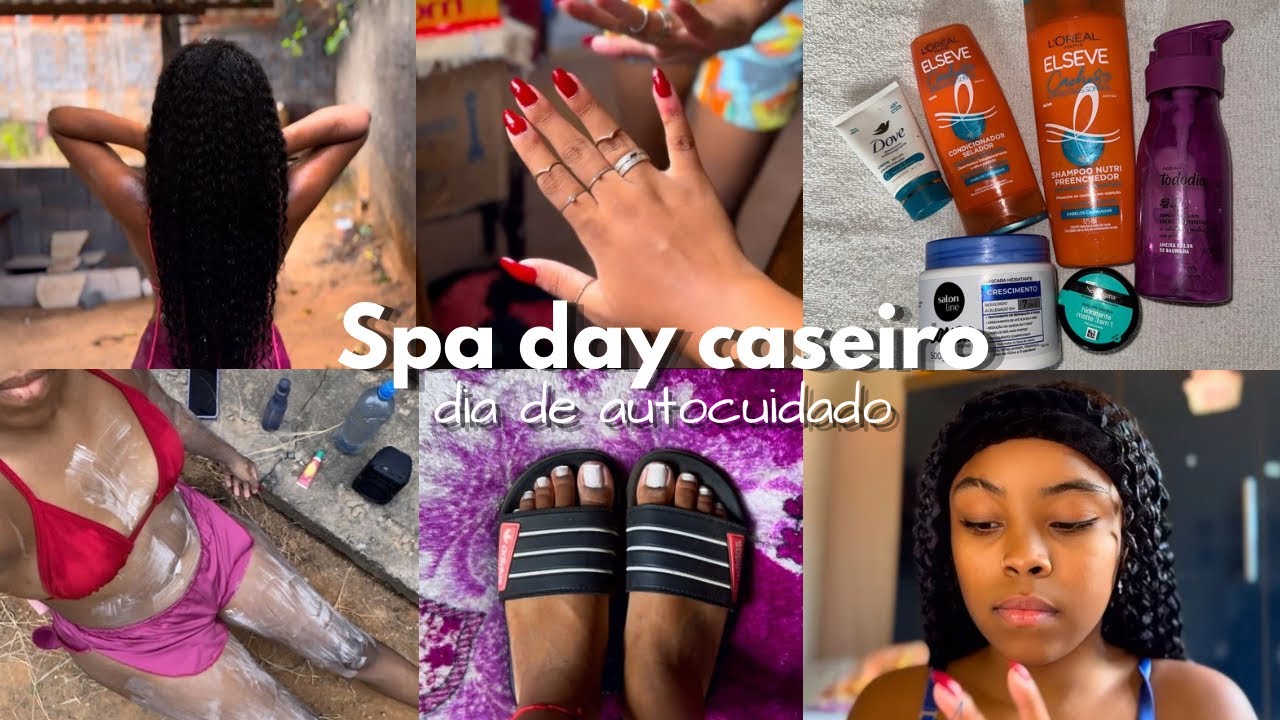 DIA DE AUTOCUIDADOS🧖🏽&zwj;♀️💅🏽-spa day     caseiro | marquinha, banho de lua,unhas.