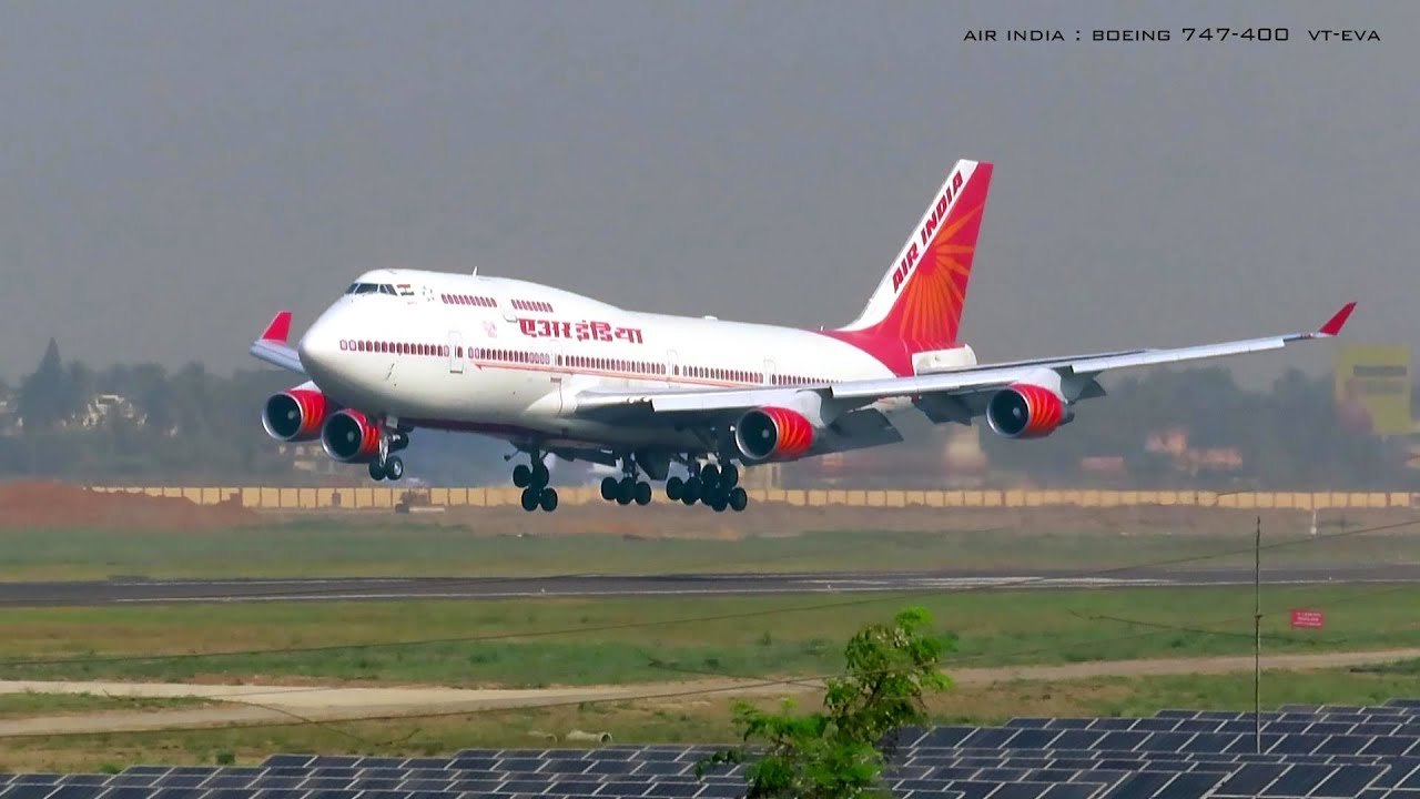 AIR INDIA BOEING 747 One Last Time at Kolkata Airport | Final Landing & Take off