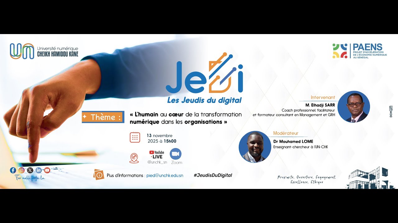 Jeudis du digital (JEDI) sur L’humain au cœur de la transformation numérique dans les organisations