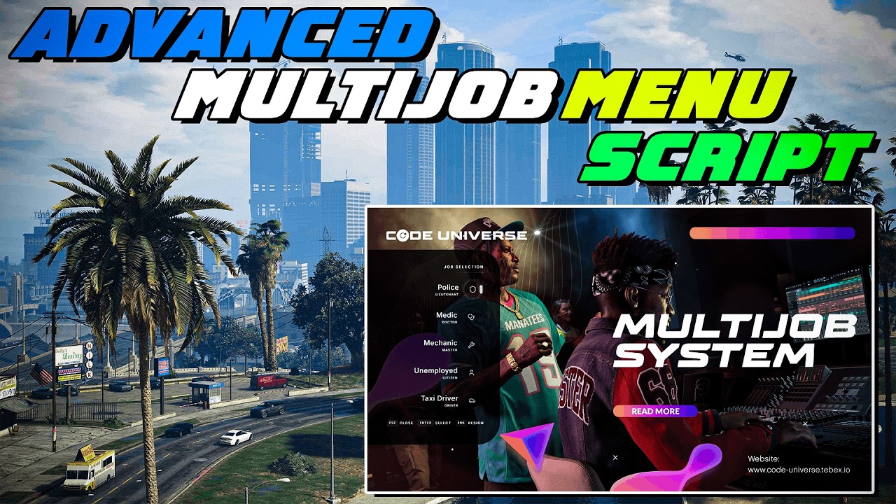 Free Advanced Multijob Script | code_universe Multijob | QBCore/ESX | FiveM Tutorial #221