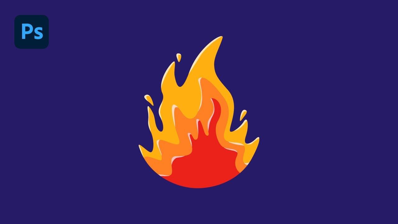Mon process pour dessiner cette flamme sur Photoshop - Tuto Rapide