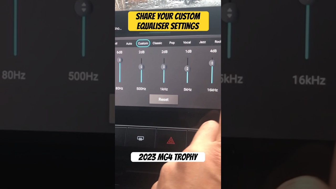MG4 Equaliser Settings #mg4ev #mg4 #car #mg4electric #mg