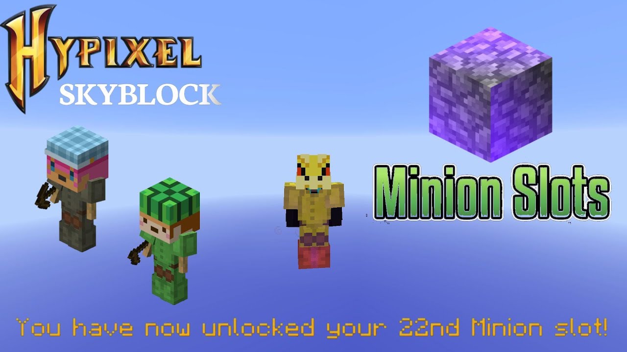 Como tener mas Minion Slots Hypixel Skyblock