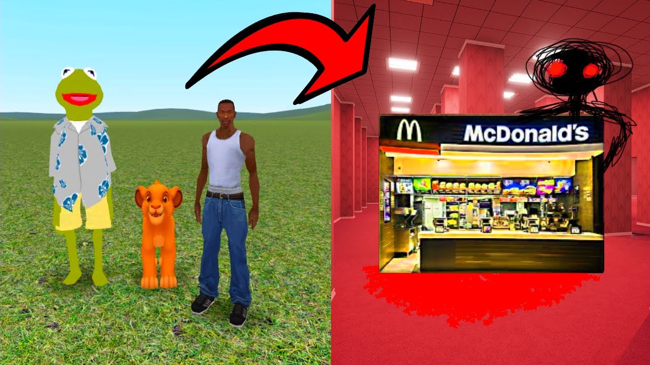 BACKROOMS MCDONALDS IS TERRIFYING! 😱 (BACTERIA MONSTER FINDS US) - Garry's mod Sandbox