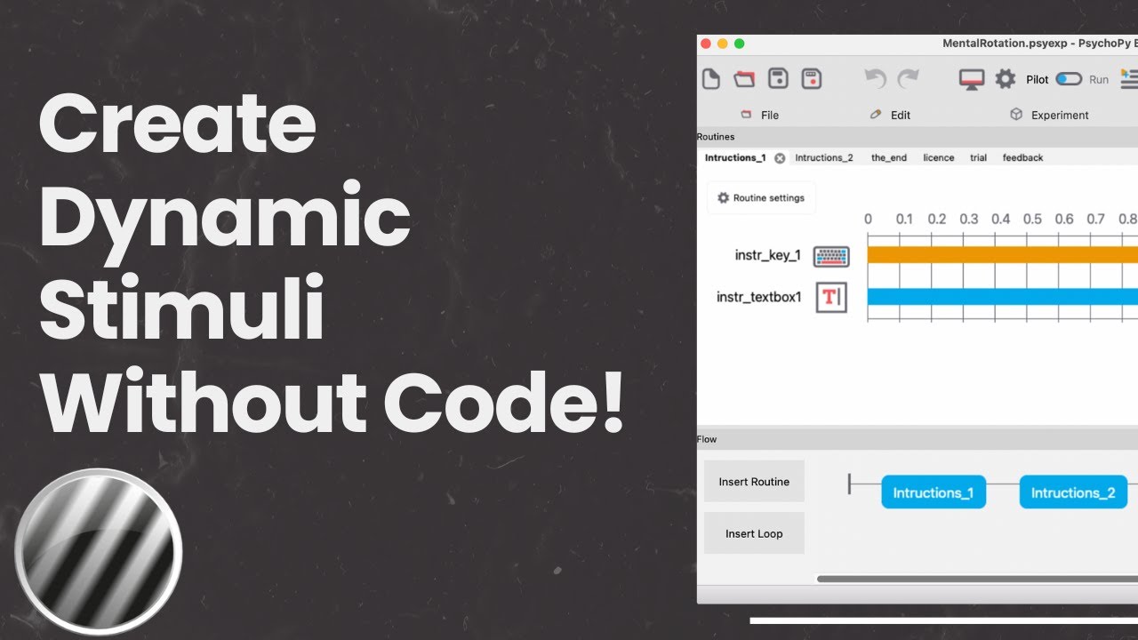 Create Dynamic Stimuli in PsychoPy with No Code! (Typing Effects Tutorial)