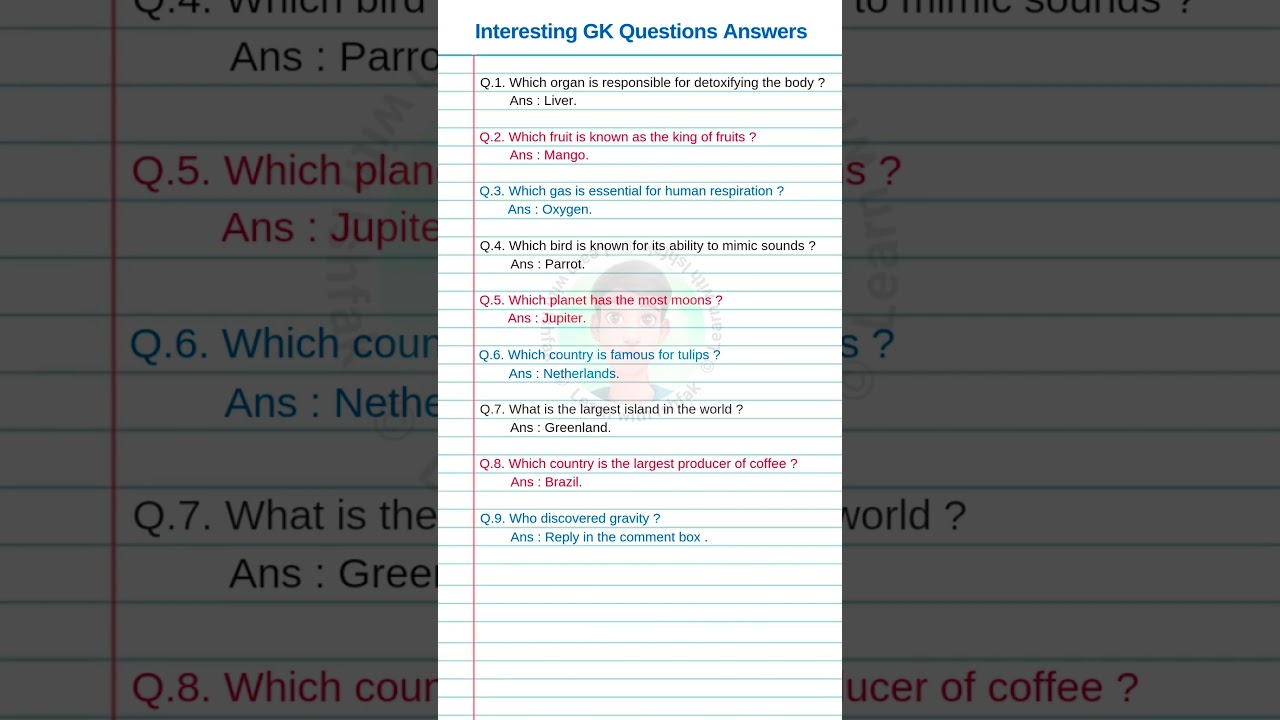 Interesting GK Questions and Answers in English