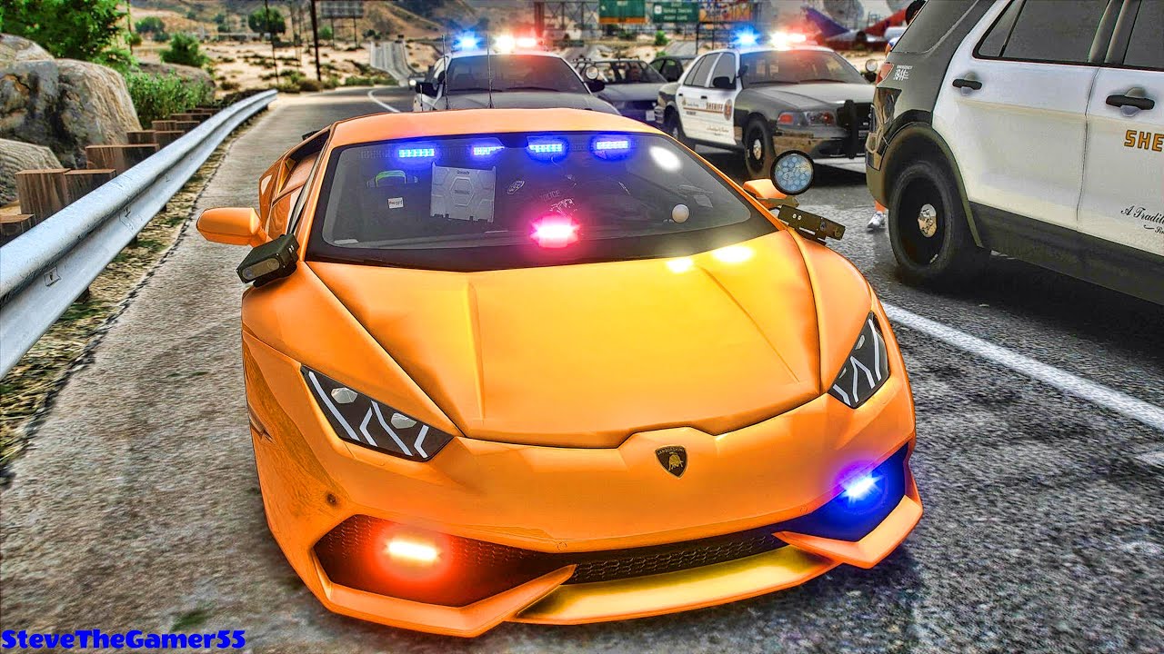 Playing GTA 5 As A POLICE OFFICER Supercars Sunday Patrol| GTA 5 Lspdfr Mod| 4K