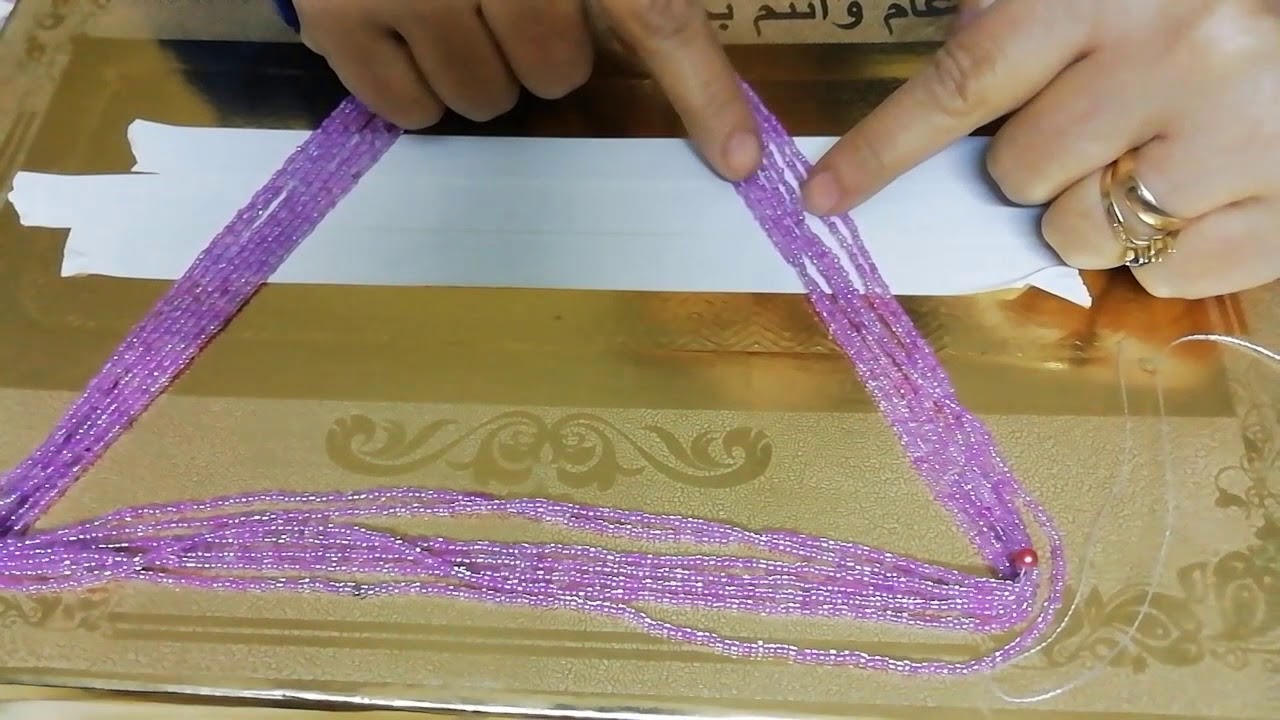 طريقة عمل عقد خرز من عدة أدوار