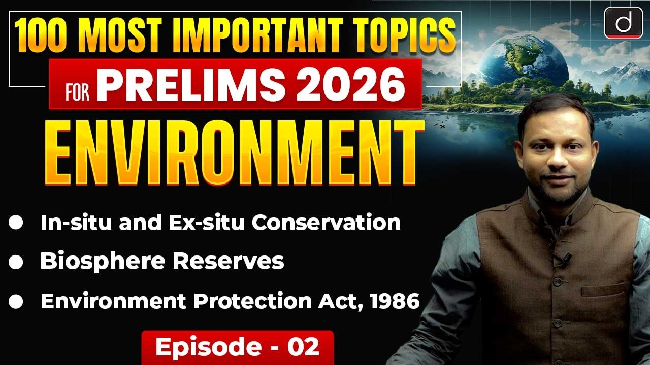 Protected Areas, Biosphere Reserves & IUCN Red List | UPSC Prelims 2026 | Drishti IAS English