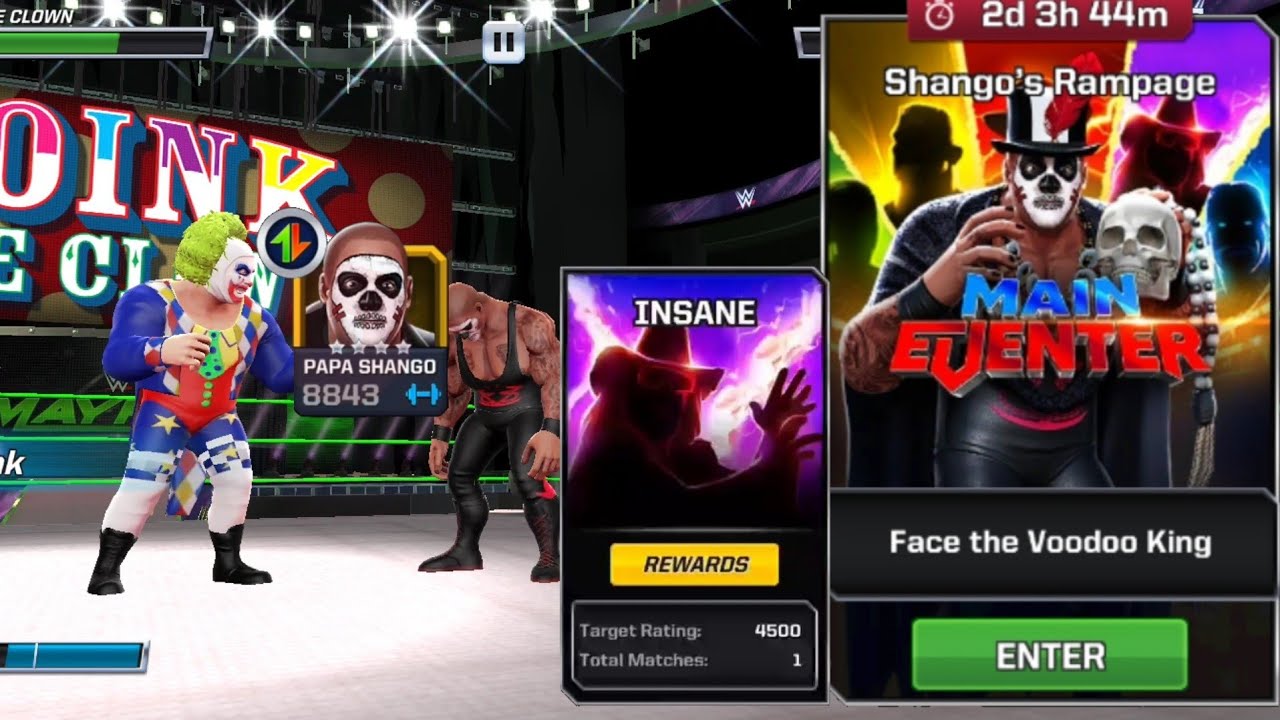 Vượt ải độ khó INSANE event Shango's Rampage - WWE MAYHEM | Test Xíu