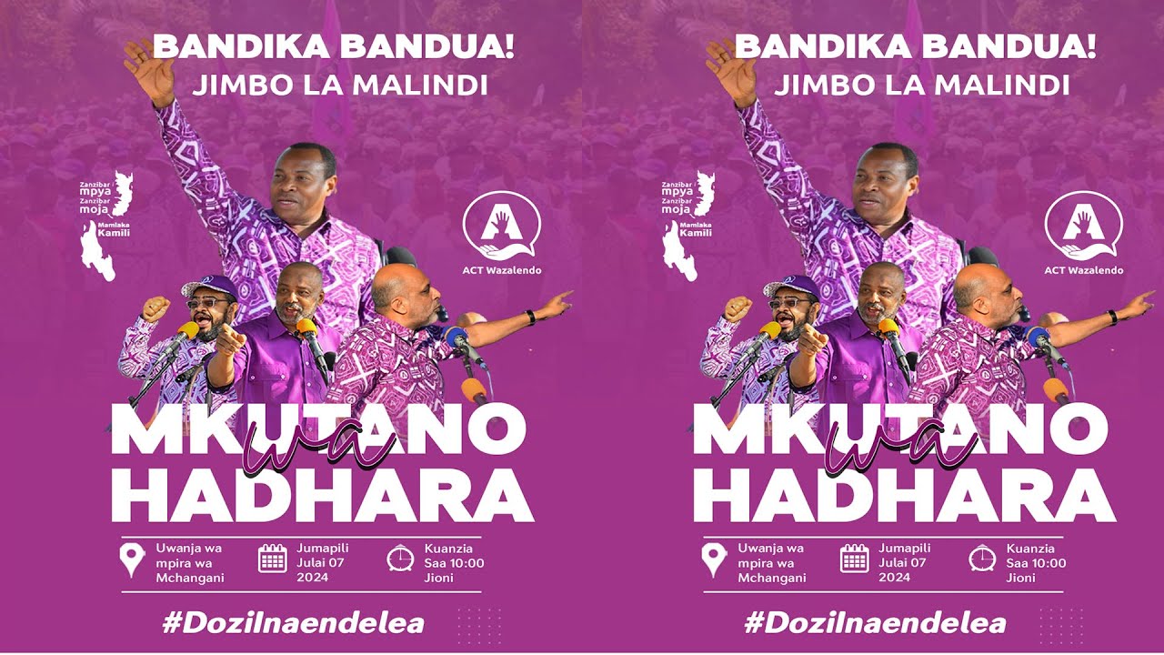 #LIVE 🔴: MKUTANO WA HADHARA WA CHAMA CHA ACT WAZALENDO MALINDI UNGUJA 07.7.2024 #JUSSA #OMO