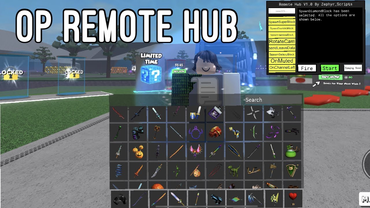 Roblox Script Showcase - Remote Hub! | Server Manipulator (insanely op!) Made By Me