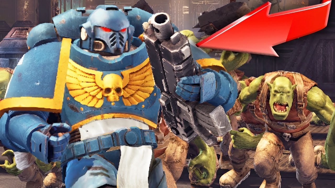 Ultramarines Intercessor + MKII Bolter vs Orks  - Warhammer 40k: Space Marine, Augmented Mod