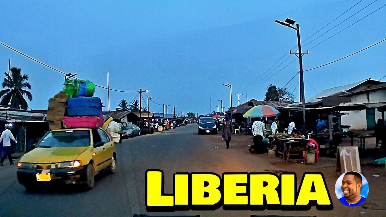 ЕЗД В МОНРОВИЮ С НАСТУПЛЕНИЕМ НОЧИ - 🇱🇷ЛИБЕРИЯ - Дорожное путешествие 2025 - Исследуйте с Triple-A