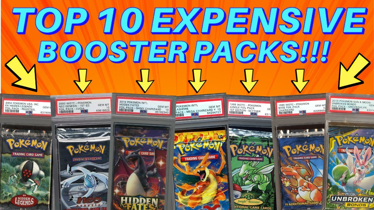 Top 10 Expensive GRADED Pokemon Booster Packs!